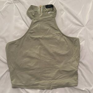 Olive Green Sleeveless Bodysuit